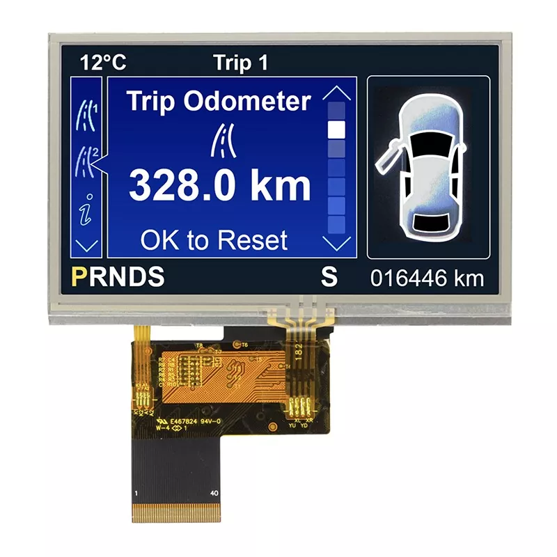 4,3 tolli 480x272 takistuslik puudutus TFT moodul
